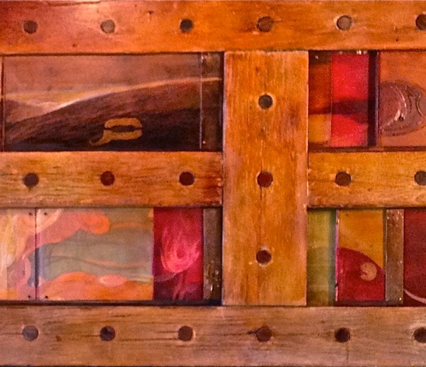 "Muses Door: geode, cave and teetering stone" media: shrubbi $3000